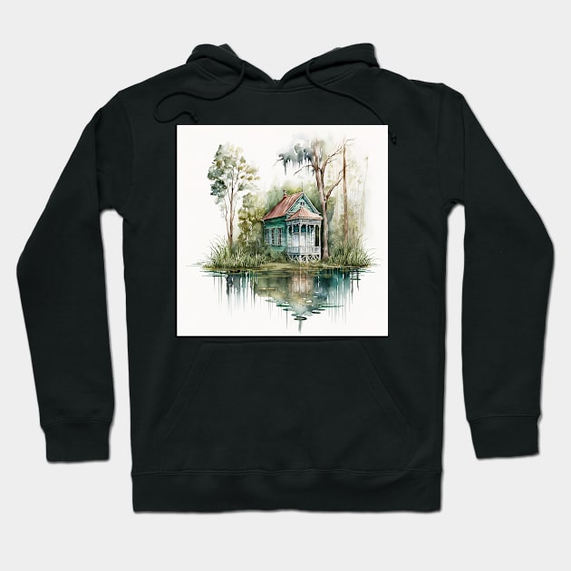 Bayou Cabin Ornament Hoodie by Abili-Tees